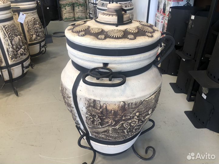 Тандыр из шамотной глины 