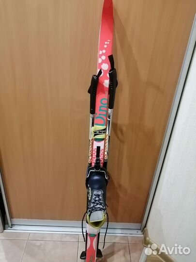 Комплект лыжи рост 130 и ботинки размер 30