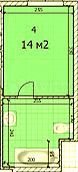 Квартира-студия, 14 м², 1/5 эт.