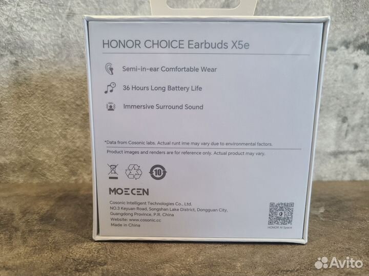 Беспроводные наушники honor choice earbuds x5e