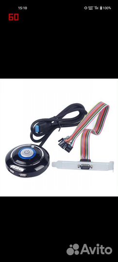 Кнопка включения и перезагрузки пк + USB хаб