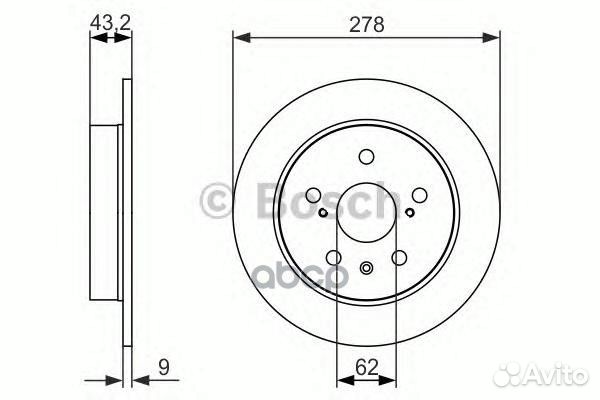 0 986 479 047 Диск тормозной suzuki SX4 06- (пр