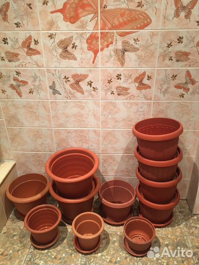 Горшки пластик для цветов