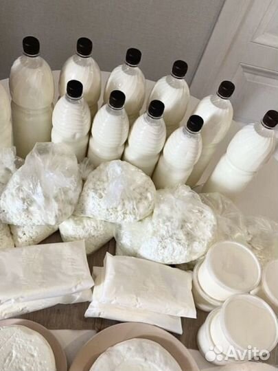 Домашнее молоко, сметана, творог, масло, мёд, яйца