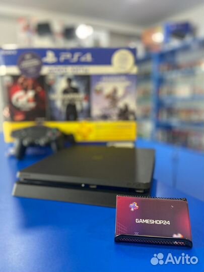 PS4 slim 1tb+много игр+гарантия