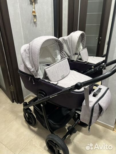 Коляска 2 в 1 adamex reggio лиловый цвет