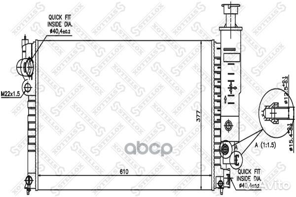 10-25036-SX радиатор системы охлаждения Peugeo