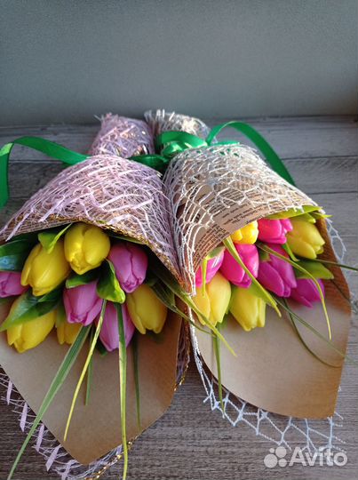 Букет тюльпанов из мыла