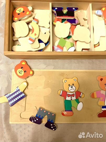 Пазлы детские деревянные