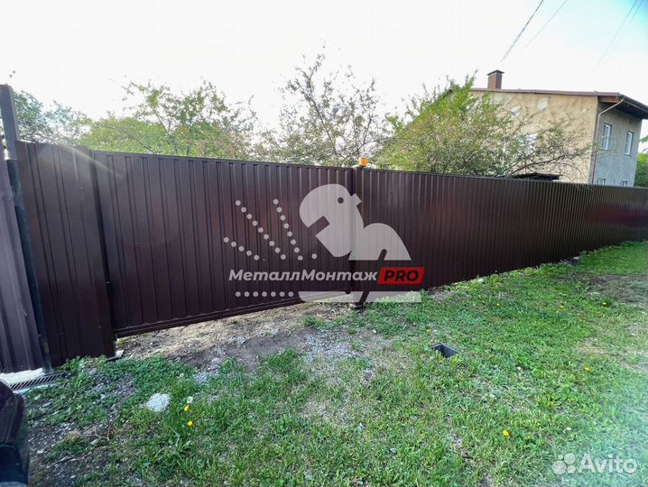 Откатные ворота с установкой. Гарантия