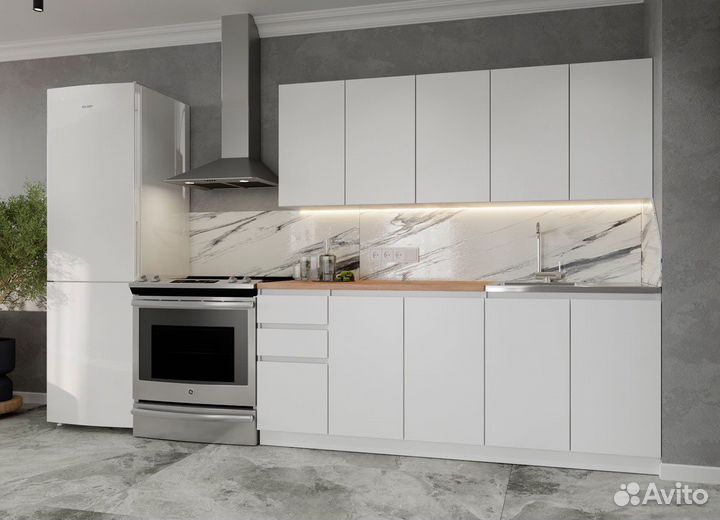 Кухня белая 2 метра новая в наличии