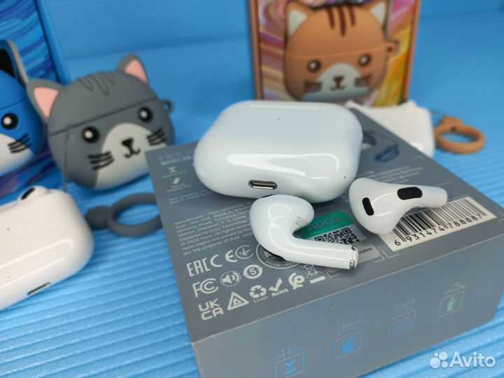 Наушники беспроводные hoco. в милом чехле