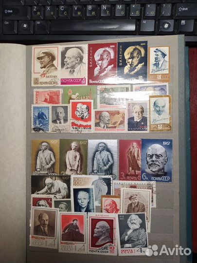Почтовые марки СССР и зарубежные в альбоме