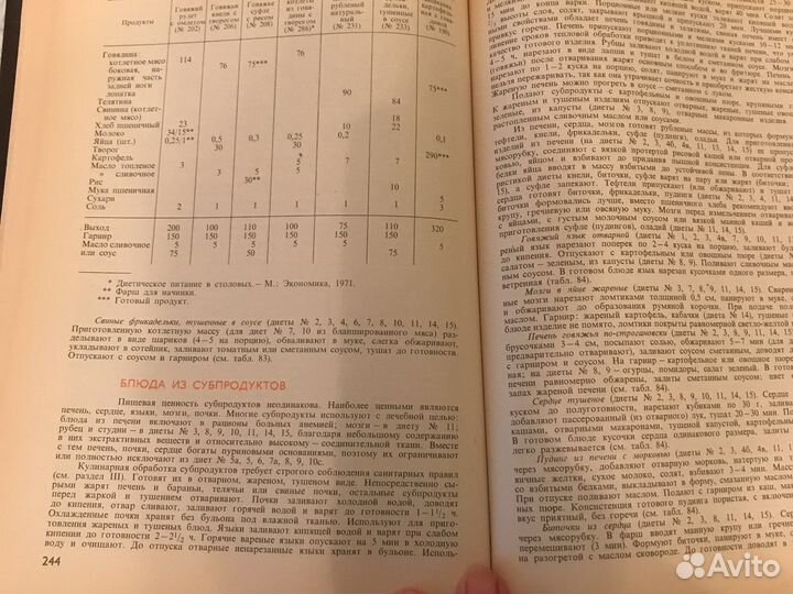 Справочник по лечебному питанию, 1984 г