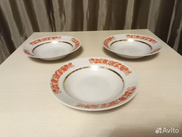 Тарелки глубокие фарфор фаянс СССР
