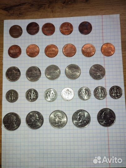 Монеты Европы и США