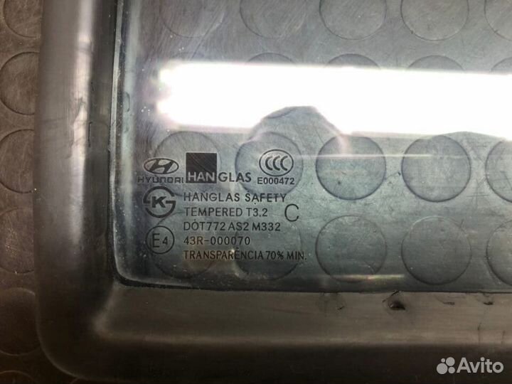Стекло заднее правое глухое Hyundai Getz