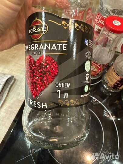 Стеклянная бутылка 1 л