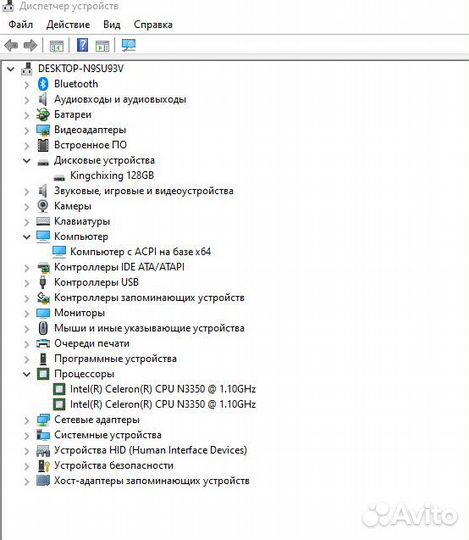 Ноутбук Acer aspire n3350 1,1 GHz