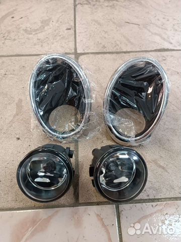 Туманки с рамками на nissan Qashqai