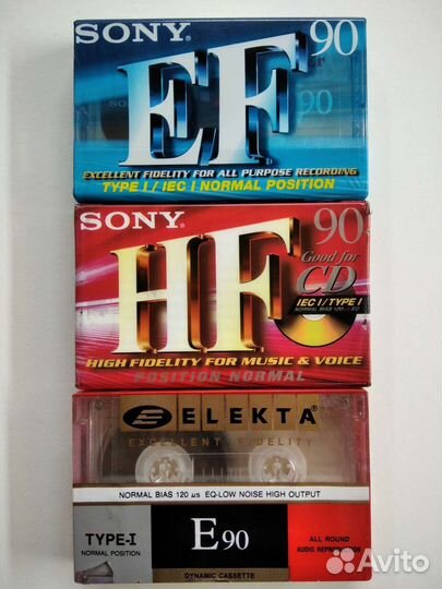 Sony HF 90.Elekta E90 Аудиокассета(запечатано)