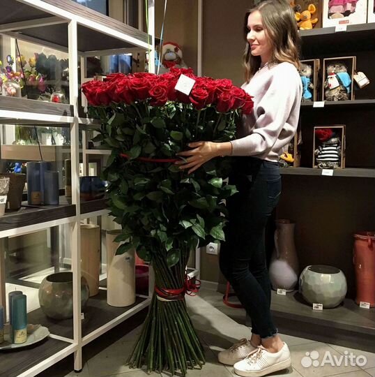 Высокие розы 150 160 170 180 190см доставка Москва