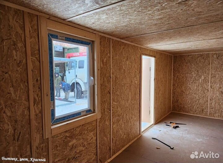 Бытовка деревянная 6 x 2.4 м