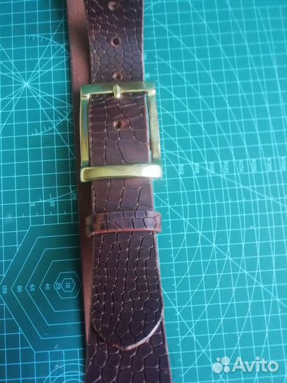 Ремень мужской натуральная кожа арт. крокодил