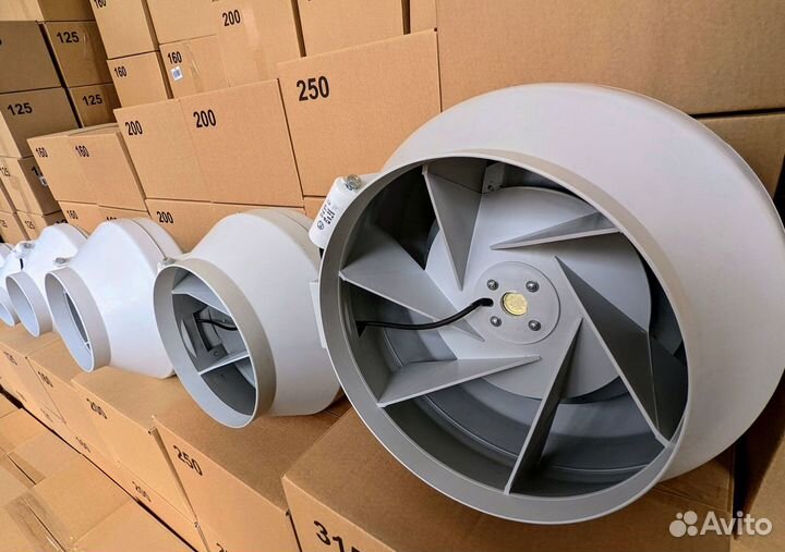 Канальный вентилятор от 100 до 315мм, вытяжной