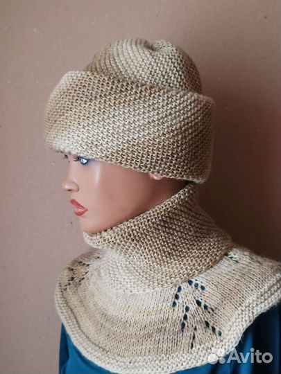 Комплект шапка и манишка