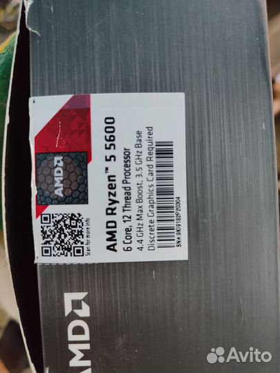 Кулер процессора AMD Ryzen 5 5600