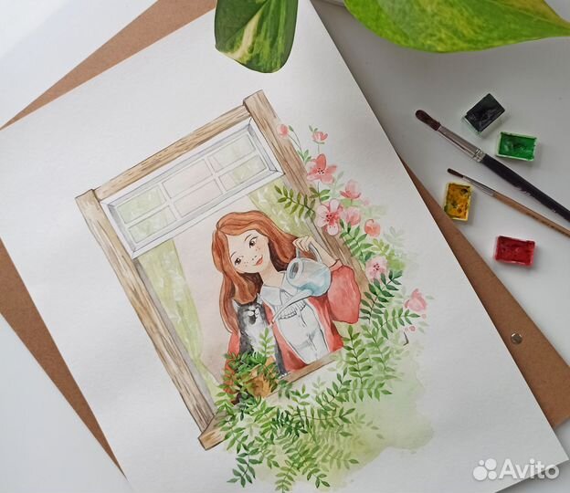 Картина акварель