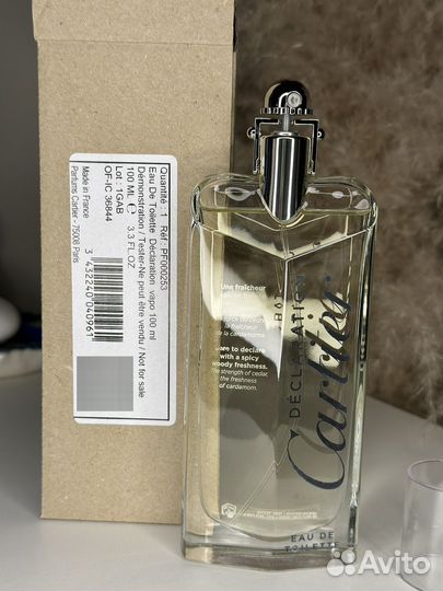 Cartier Declaration 100 ml edt tester