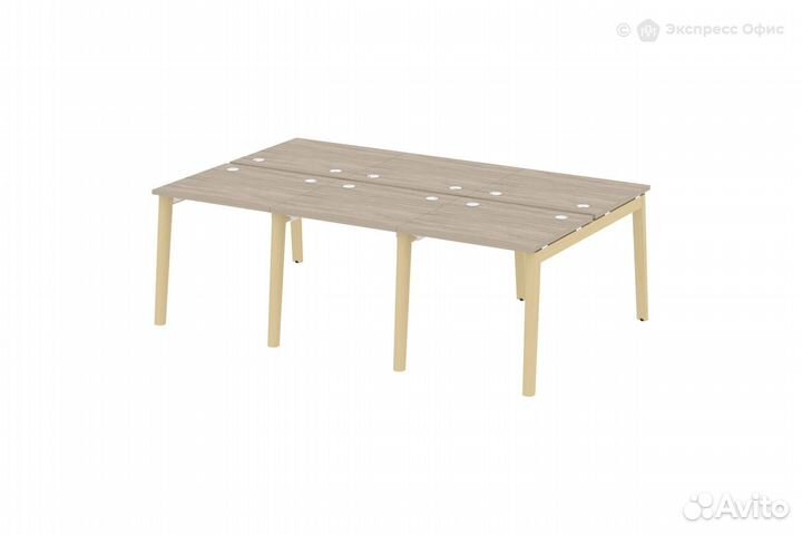 Стол-бенч двойной на деревянных опорах Onix wood O