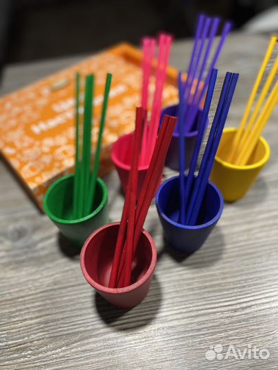 Счетный материал палочки в стаканчиках