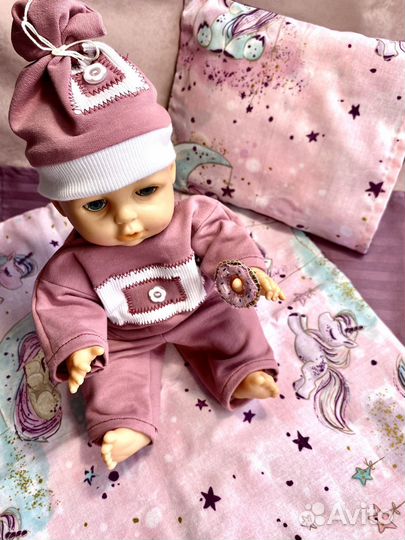 Кукла + постелька Постельное белье Игрушки