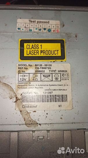 Магнитола toyota avensis t250