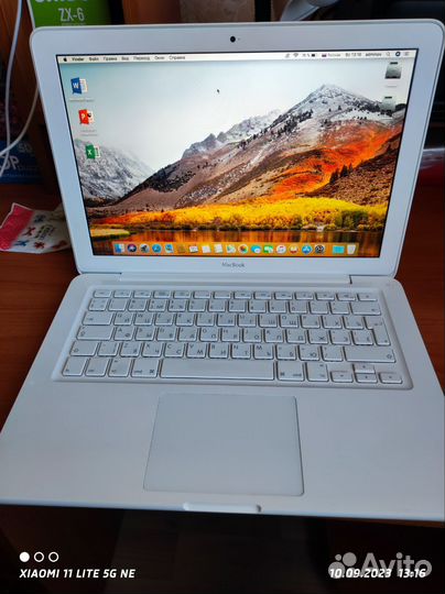 Отличный белый Apple MacBook А1342 с SSD 240gb
