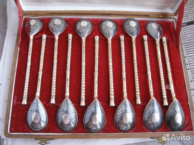 Серебряные чайные ложечки царского периода