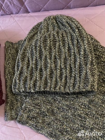 Комплект шапка и снуд женский