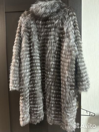 Пальто облегченное из чернобурки