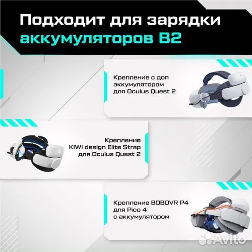 Зарядная станция Bobovr BD2-1 M3 Pro с батареей B2