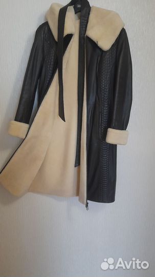 Дубленка натуральная женская 46 48 длинная