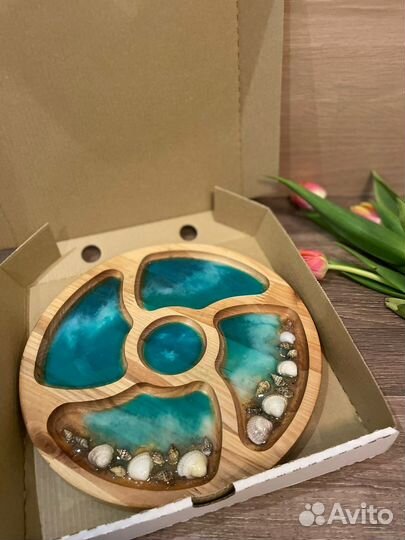 Менажница деревянная - поднос 25см