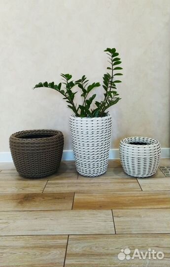 Кашпо из ротанга