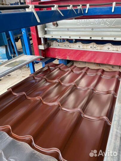 Металлочерепица Монтеррей, 8017 шоколад