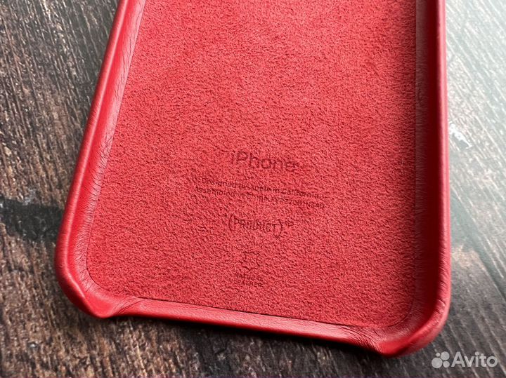 Чехол Apple iPhone 11 pro Red оригинал кожа