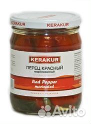 Опт - Перец красный (маринованный) 500г 1х12шт