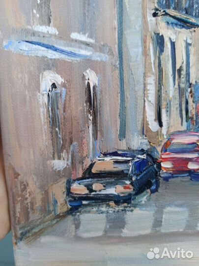 Картина маслом Париж городской пейзаж улицы город