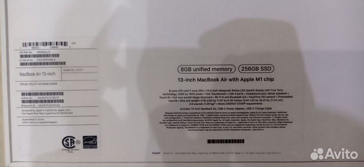 Apple MacBook air 13 2020 m1 8gb 256